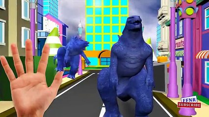 Godzilla finger family Nursery rhyme | Godzilla 3D Animation | Finger family songs for Children