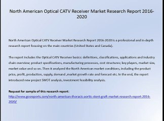 North American Optical CATV Receiver Market Research Report 2016-2020