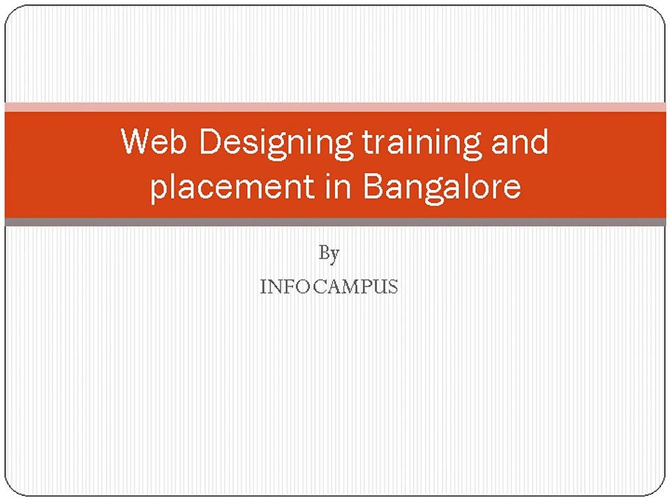 Web Designing training and placement in Bangalore