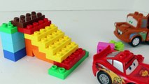 Duplo Lego Animals with Disney Cars Lightning McQueen and Mater Visit a Crazy Mega Bloks Land