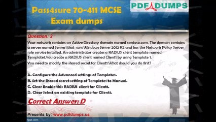 Pass4sure Microsoft MCSE exam 70-411