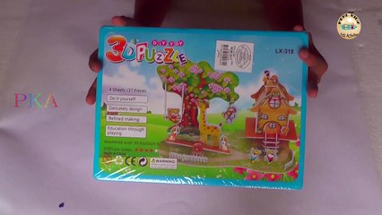 3D Games Puzzle Tree And House How to Making With Wooden Paper | Kids Puzzles Videos