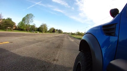 Road Rage Pickup truck with Bicycle in Constr Zone