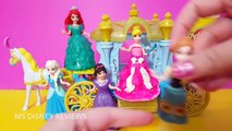PLAY DOH Sparkle dresses Disney Princesses Magiclip dolls Elsa Anna Cinderella Glitter Glider dolls