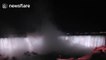 Amazing night views of Niagara Falls during 'Arctic Blast'