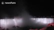 Amazing night views of Niagara Falls during 'Arctic Blast'
