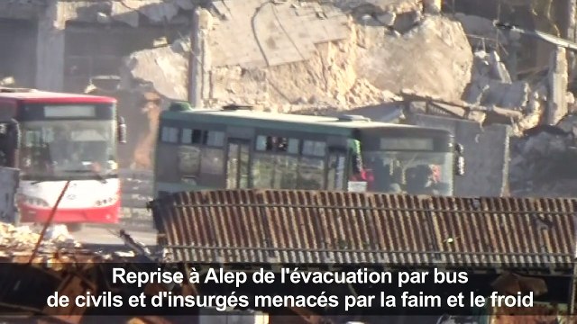 Alep: des bus prêts à la reprise des évacuations
