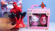 Spider-Man Surprise Eggs Hello Kitty Surprise Eggs and Toys Marvel Heroes Sanrio Huevos Sorpresa