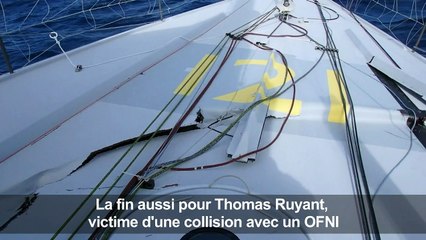 Vendée Globe: Démâtage pour Le Diraison, Ruyant accidenté