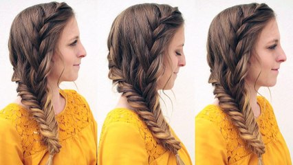 Pretty French Side Braid Hairstyle tutorial | Heatless Hairstyles | Braidsandstyles12