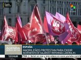 Miles de obreros españoles rechazan política laboral del gobierno