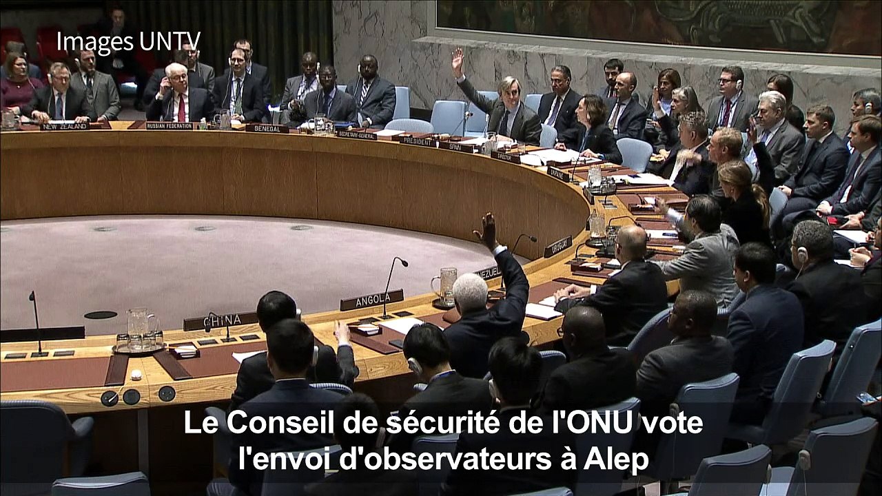 Alep: le Conseil de sécurité vote l'envoi d'observateurs
