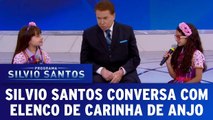 Silvio Santos conversa com as crianças de Carinha de Anjo