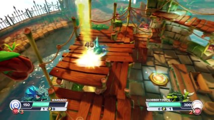 Skylanders Swap Force Warnado Vs Slobber Tooth Battle Mode Arena Multiplayer Part 3 [HD]
