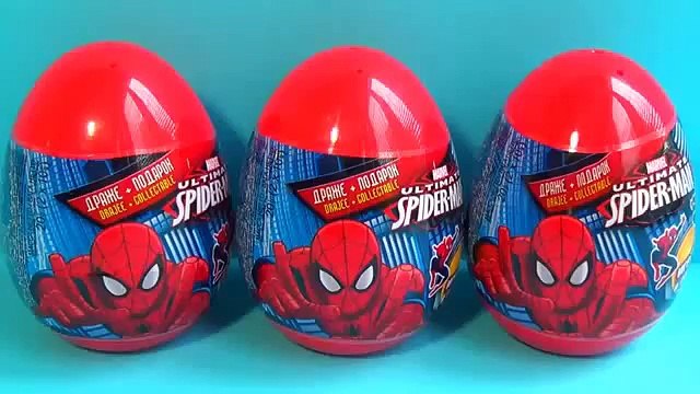 MARVEL SpiderMan surprise eggs Unboxing 3 SPIDERMAN eggs surprise 킨더 서프라이즈