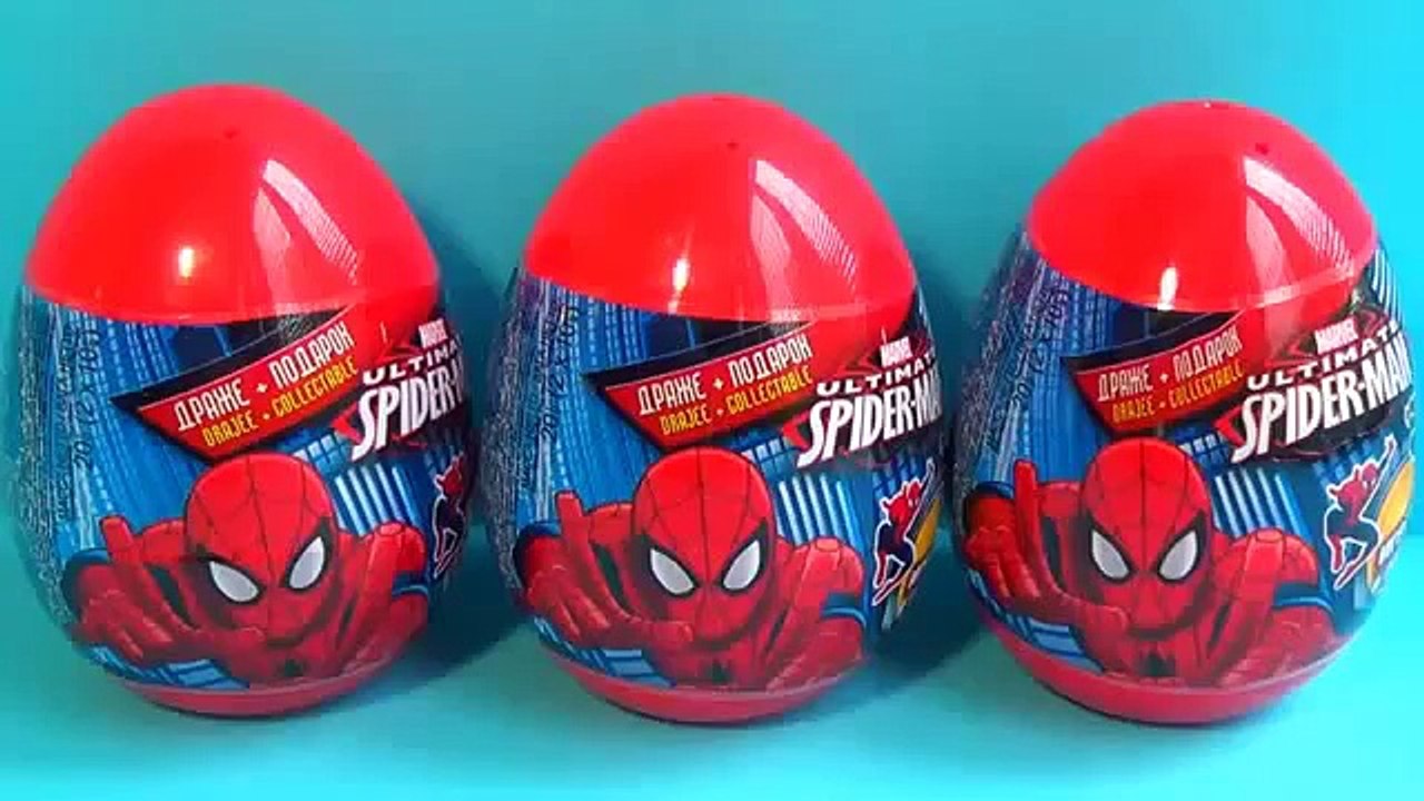 MARVEL SpiderMan surprise eggs Unboxing 3 SPIDERMAN eggs surprise 킨더 서프라이즈