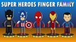 Super Heroes Cartoon Finger Family | Daddy Finger Family | Children Nursery Rhyme Song HD