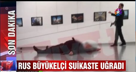 Rusya'nın Ankara büyükelçisi Andrey Karlov'a saldırı anının görüntüsü