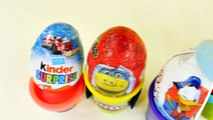 6 Super Secret Surprise Eggs Chocolate Kinder Sorpresa Cars Hot Wheels Chuggington Donald Duck