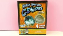 超级 炫酷 DIY 手工 科学 实验 套装 Break Open Real Geodes 水晶 石英 石头 矿石 挖掘 打开 开箱 展示 3