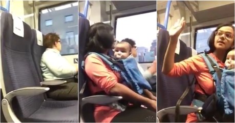 Idosa tenta impedir mãe exausta com filho ao colo de se sentar em 1ª classe