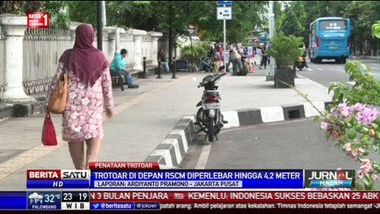 Trotoar Lebar Membuat Nyaman Pejalan Kaki #GoodJobInJakarta