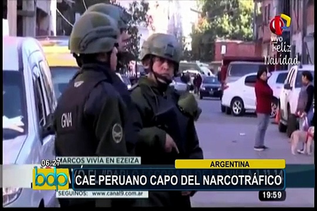Argentina: capturan a narcotraficante peruano