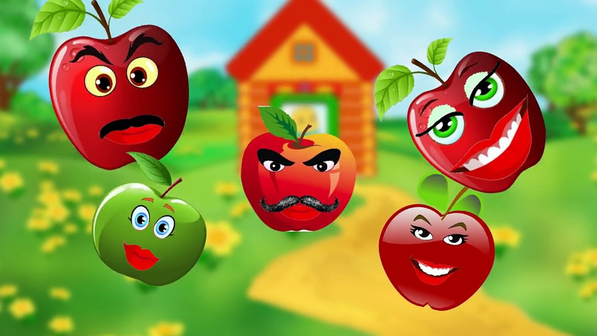 ⁣The Finger Family Apple Family 3D Nursery Rhyme Apple Finger Family Songs