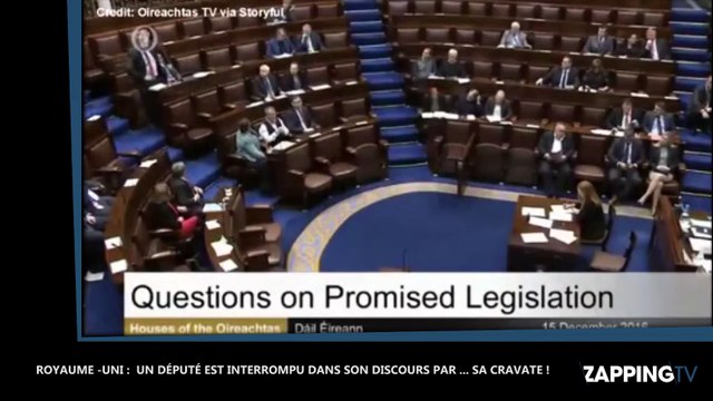 En plein discours, la cravate d'un député irlandais fait de la musique (vidéo)