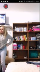 cute girl showing hair style