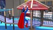 SUPERMAN Slides in a Playground Park & Drives a Disney Lightning McQueen Cars!