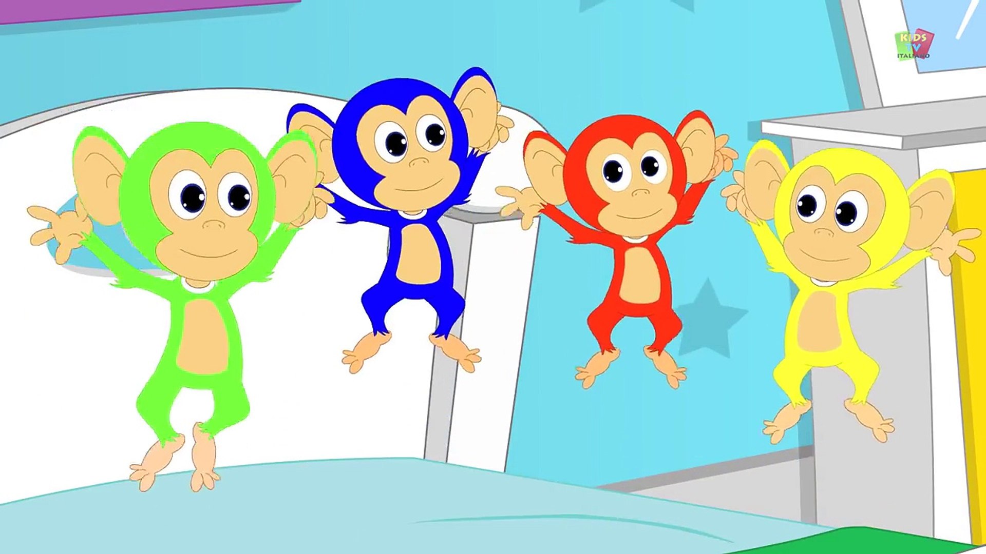 Cinque Scimmiette Five Little Monkeys Video Dailymotion