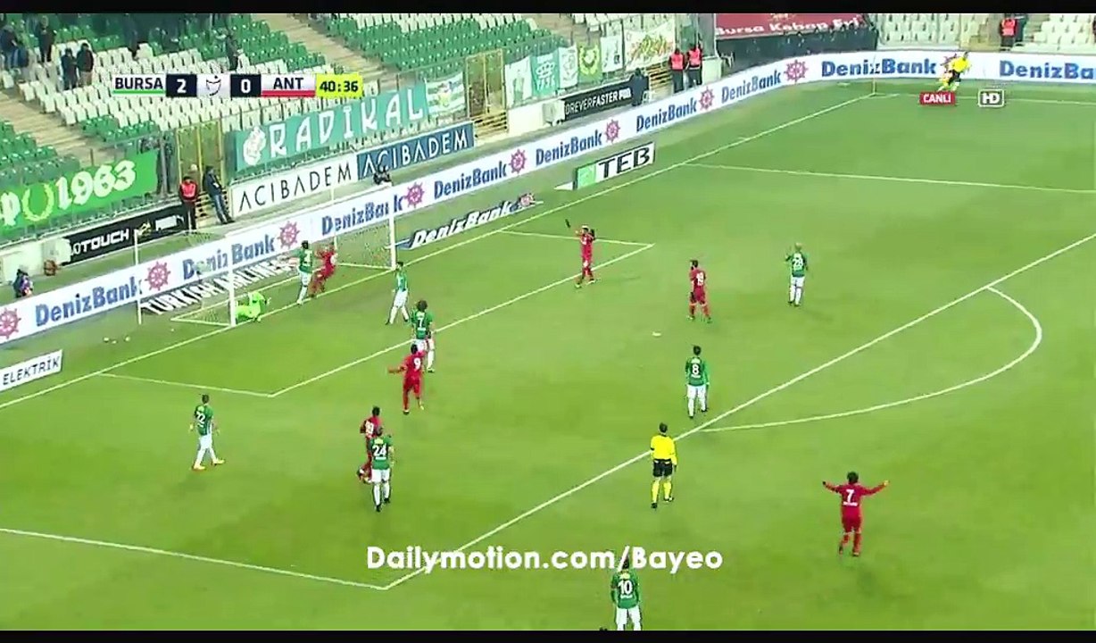 Deniz Kadah Goal HD - Bursaspor 2-1 Antalyaspor - 19.12.2016