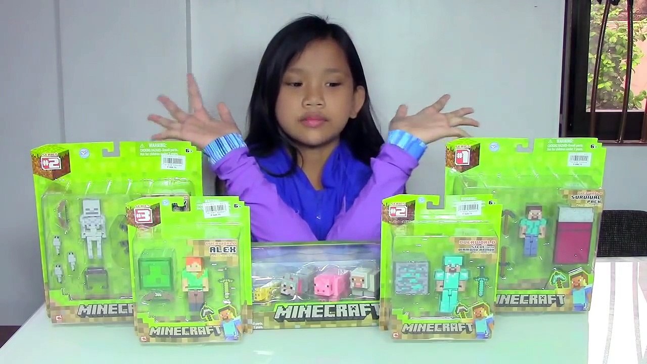 Minecraft Overworld Toys Steve, Alex, Minecraft Animal Mobs - Kids Toys