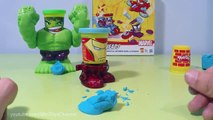 Play Doh Smashdown Hulk Featuring Marvel Can-Heads: Iron Man, Spiderman, Captain America, Venom