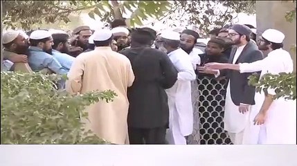 Sons of Junaid Jamshed at Father's Funeral in Karachi