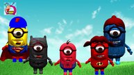 Super Heroes Finger Family | 3D Funny Minions finger Family Rhymes