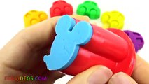 Learn Colors Play Doh Cars Candy Lollipops Mickey Mouse Hello Kitty Molds Fun & Creative for Kids