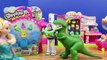 Shopkins with Frozen Elsa Barbie and Toy Story Buzz Lightyear with Rex Dinosaur Toy Surprises