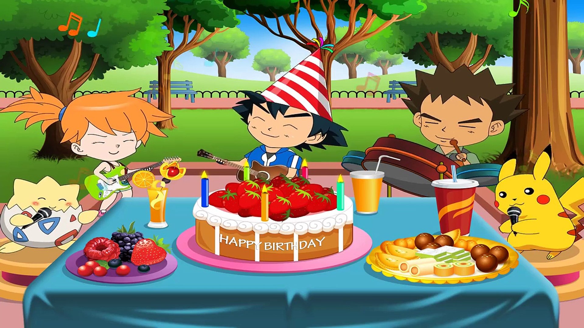 Happy Birthday Pikachu Song Pokemon Songs Collection Nursery Rhymes For Kids Dailymotion Video