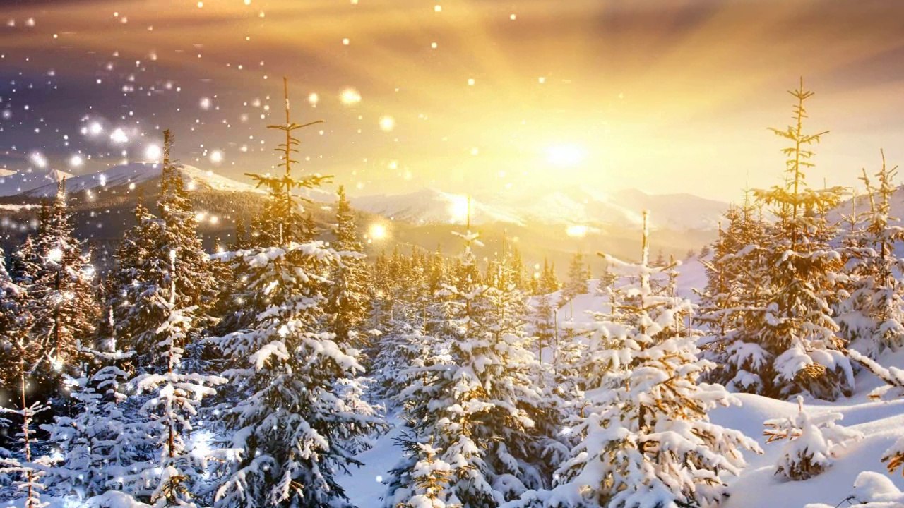 Sunrise snow Winter