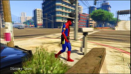 Policeman Spiderman on Police Car! Cartoon for Kids! Nursery Rhymes Songs For Children