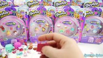 Shopkins SEASON 5 Opening 12 Packs and 5 Packs with ELECTRIC GLOW Blind Bag Surprise Unboxing