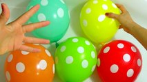 Learn Colors Balloons Compilation 5 Polka Dots Balloon Finger Family Nursery Rhymes Collection