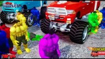 HULK Brothers COLORS & MONSTER TRUCKS COLORS, Nursery Rhymes Songs for Children with Hulk