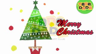 How to draw a CHRISTMAS TREE | STEP BY STEP | Kids Drawing | Tada-Dada Art Club