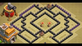 clash of Clan - Town Hall 7 War base with Airsweeper anti Dragon base