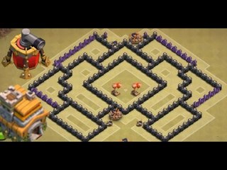 clash of Clan - Town Hall 7 War base with Airsweeper anti Dragon base