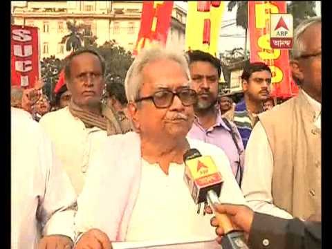 Left leader Biman Basu attacks bjp, and other pro-rss groups at the anti-comunalism rally.