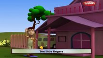 Ten Little Fingers | Nursery Rhymes With Lyrics | Nursery Poems | 3D Nursery Rhymes For Children